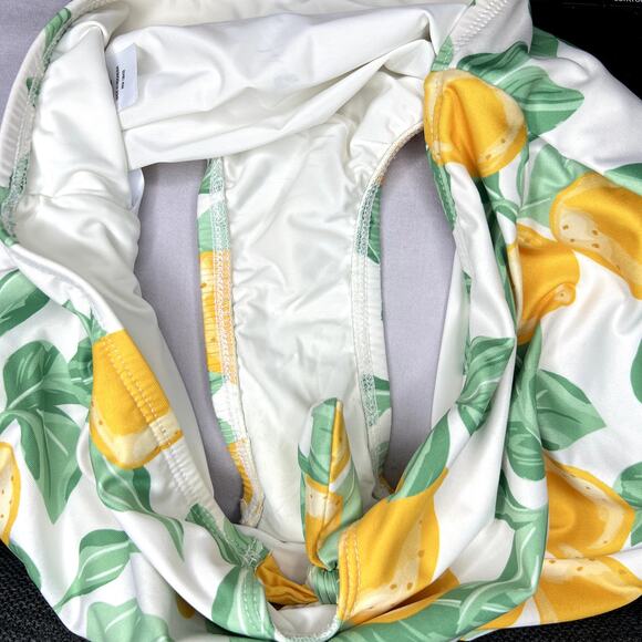 Mod Cloth Lemon Print Summer Bikini Bottoms Hight Waisted Size Small - Picture 9 of 11